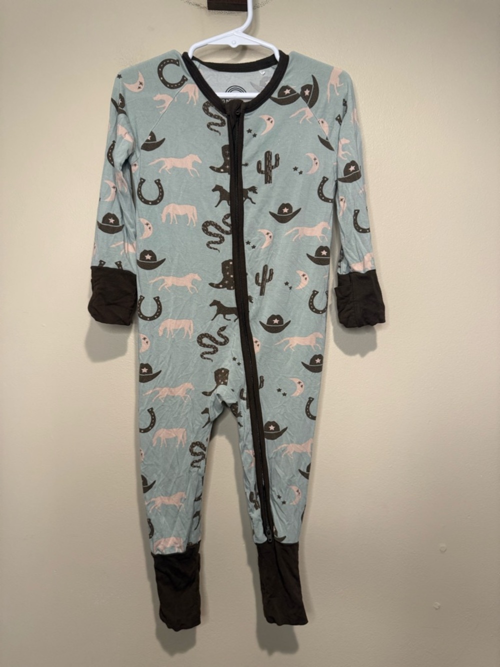 Emerson and Friends zip sleeper 12-18 months cowboy horses